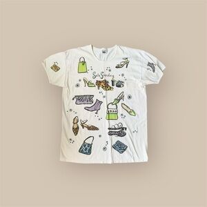 Vintage shoe lovers short sleeve cotton tee one size